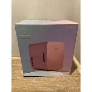 ✨️ Disney Princess X POPSUGAR Beauty Fridge Pink ~ NEW Distressed Box